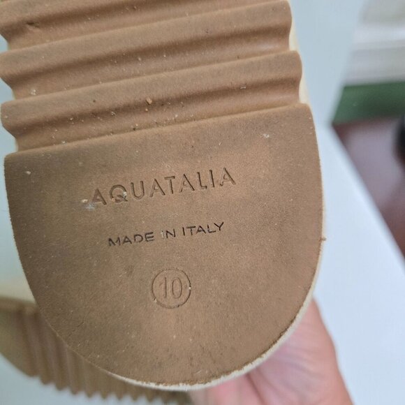 Aquatalia Alison Suede Shearling Booties In Honey Zip Closure Size 10 - Picture 8 of 9